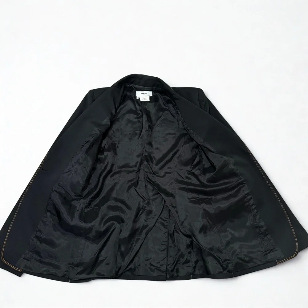 Vintage Tailored Black Blazer Size S Made in France French Chic Quiet Luxury EUC - Picture 5 of 10